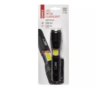 Latarka COB LED 5W+3W ZOOM 3xAAA, P3111 - EMOS