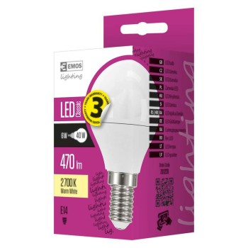 Żarówka LED Classic mini globe 6W E14 ciepła biel ZQ1220 - EMOS 2