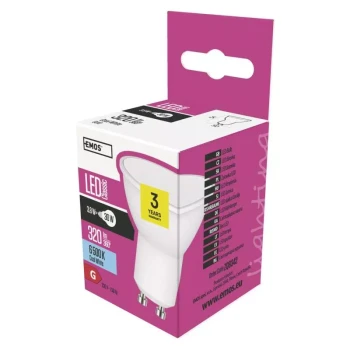 Żarówka LED Classic MR16 3,8W GU10 zimna biel, ZQ8342 - Emos