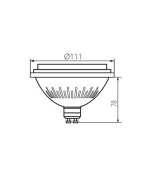 Żarówka LED ES-111 LED12W GU10 800LM Barwa ciepła, 27318 - Kanlux