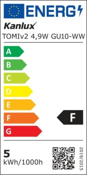 Żarówka LED TOMIV2 6,5W GU10 230V 650LM Barwa zimna, 34969 - Kanlux