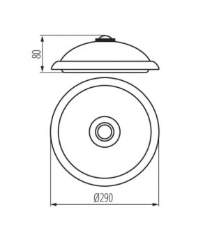 Plafoniera LED FOGLER 14W PIR 800LM 4000K NW, 18121 - Kanlux