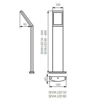 Oprawa ogrodowa SEVIA LED 80 600LM 4000K, 23554 - Kanlux