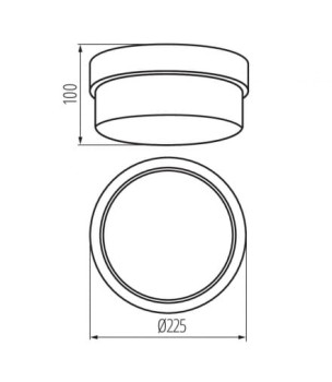 Plafon TUNA S1101-W IP44, 04260 - Kanlux