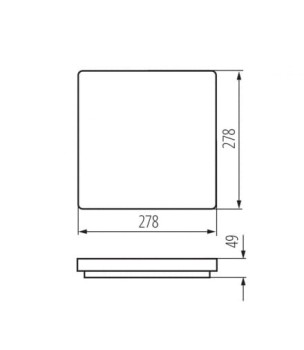 Plafon VARSO LED 18W-NW-L 18W, 26443 - Kanlux