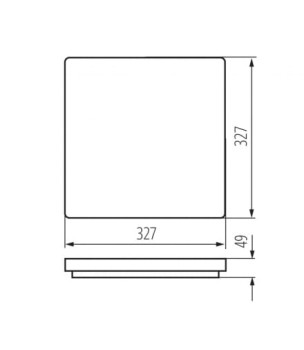 Plafon VARSO LED 24W-NW-L 24W, 26447 - Kanlux