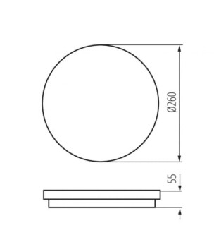 Plafon BENO 24W NW O W, 33340 - Kanlux