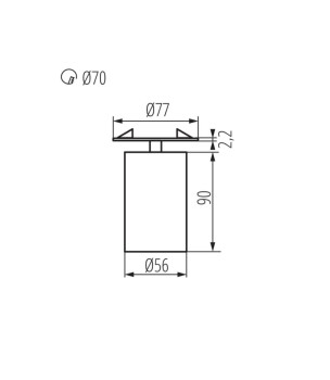 Oprawa sufitow446a CHIRO GU10 DTO B, 29311 - Kanlux