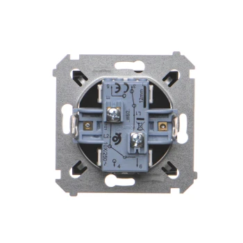 Łącznik schodowy podwójny, Czarny mat - DW6/2.01/49 - Kontakt Simon 54 Premium