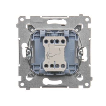 Łącznik schodowy LED, Srebrny mat - DW6L.01/43 - Kontakt Simon 54 Premium