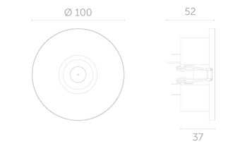 Opt. Otwarta Oprawa Awaryjna Centrali Baterii IP65 6W 615LM, AXPO/6W/G/CB/WH - AWEX