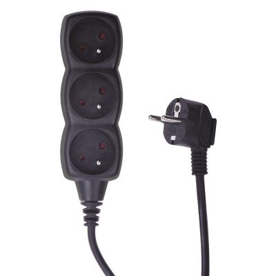 Przedłużacz 3 gniazda, czarny, PC0311 - EMOS