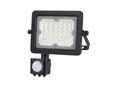 Naświetlacz LED GALAXI 20W czarny czujnik ruchu barwa neutralna, LFL220S - Lumax