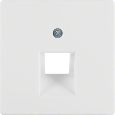 Płytka czołowa do gn. przyłącz. UAE 1-kr komp. i tel. biały, Q.x, 14076089 - Hager Berker
