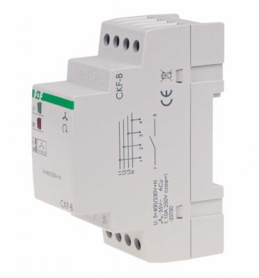 Czujnik kolejności i zaniku faz, montaż na szynie DIN CKF-B - F&amp;F 1