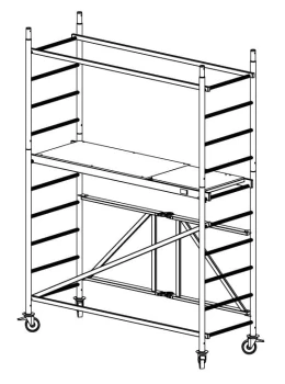 Rusztowanie aluminiowe jezdne ProTec XS - 3,70m, 920010P - KRAUSE