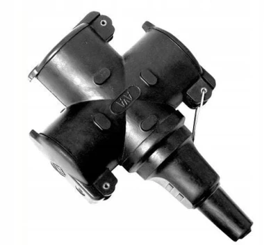 Gniazdo gumowe trójnik 16A 230V IP44, 9002266 - AEP
