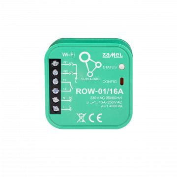 Odbiornik wi-fi dopuszkowy 1-kanałowy dwukierunkowy 16A ROW-01, SPL10000025 - ZAMEL