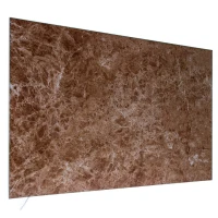 Grzejnik na podczerwień z termostatem, Brązowy marmur panel grzewczy ceramiczny moc 600W - Heat Decor HD-C600T/08