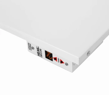 Grzejnik na podczerwień z termostatem, Biały panel grzewczy metalowy moc 400W - Heat Decor HD-SWT400