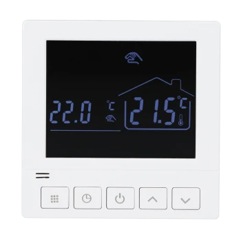 Biały Termostat pokojowy, HD-T02 z dodatkowym czujnikiem ogrzewania podłogi - Heat Decor