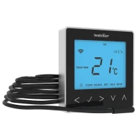 Czarny Inteligentny Termostat Pokojowy z Wi-Fi neoStat-e /B - Heat Decor