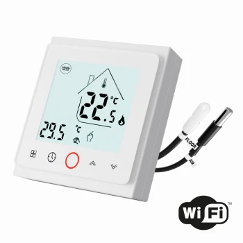 Biały Termostat pokojowy z czujnikiem powietrza HD-T500.WIFI.S.W - Heat Decor