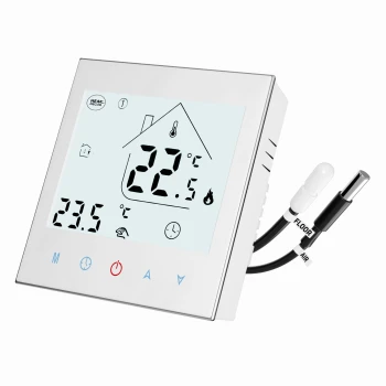 Biały Termostat pokojowy z czujnikiem powietrza, HD-T1000.S.W - Heat Decor