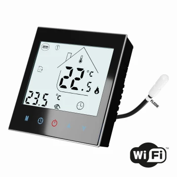 Termostat pokojowy Czarny HD-T1000.WIFI.B - Heat Decor
