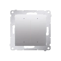 Sterownik oświetleniowy podwójny SWITCH D WiFi Srebrny mat Simon 54 GO - DEW2W.01/43