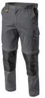 Spodnie robocze bez szelek szare  XXL SLIM, HT5K279-XXL-SLIM