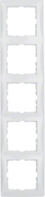 Ramka 5-krotna, biały, B.Kwadrat 5310158989 - Hager Berker