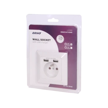 Gniazdo elektryczne z ładowarką USB, OR-AE-13140 - ORNO