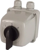 Łącznik krzywkowy 25A, L-0-P w obudowie, Łuk 25-43, 922529 - Elektromet