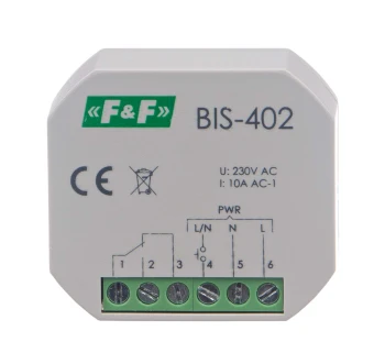 Przekaźnik bistabilny do montażu podtynkowego BIS-402 - F&amp;F 2
