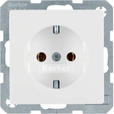 Gniazdo SCHUKO kompletne, samozaciski, biały, Q.x, 47436089 - Hager Berker