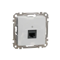 Gniazdo internetowe RJ45 5e Srebrne, Sedna Design&Elements  SDD113451