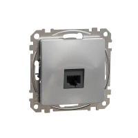 Gniazdo internetowe RJ45 6 Srebrne, Sedna Design&Elements  SDD113461 