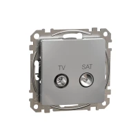 Gniazdo TV/SAT srebrne, Sedna Design&Elements  SDD113471S