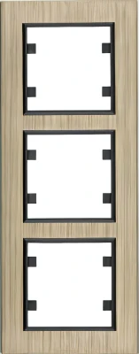 Ramka 3-krotna pionowa, Mosiądz Aluminium, lumina passion , WL9134 - Hager