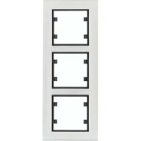 Ramka 3-krotna pionowa, Biale szklo, lumina passion , WL9130 - Hager