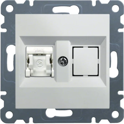 Gniazdo komputerowe pojedyncze RJ45 kat.5e UTP, biały, lumina 2, WL2110 - Hager