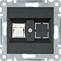 Gniazdo komputerowe pojedyncze RJ45, czarny, WL2113- Lumina
