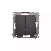 Łącznik schodowy świecznikowy, Czarny mat - DW5.01/49 - Kontakt Simon 54 Premium