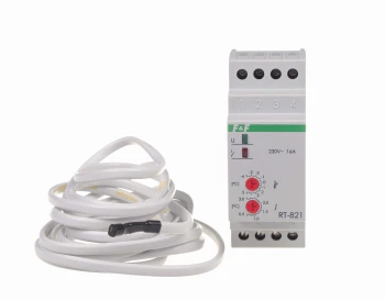 Regulator temperatury - zakres temperatur -4÷5°C montaz na szynie DIN 230V AC RT-821 - F&amp;F 2