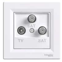 Gniazdo antenowe TV-SAT-SAT Biały, EPH3600121 - Asfora