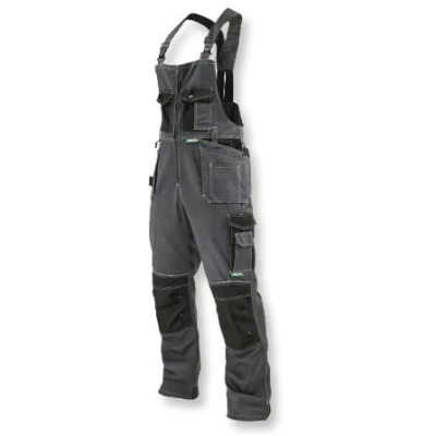 Spodnie robocze szaro-czarne ogrodniczki, PREMIUM, S-44447 - STALCO