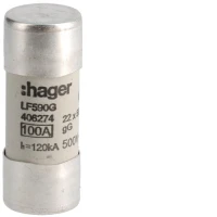 Wkladka bezpiecznikowa 100A 22x58mm gG 500VAC, LF590G - Hager