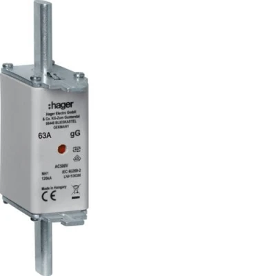 Wkładka bezpiecznikowa 63A NH1C gG 500VAC, LNH1063M - Hager