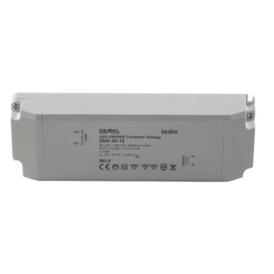 Zasilacz LED slim, Ledix, ZNS-50-12 - Zamel